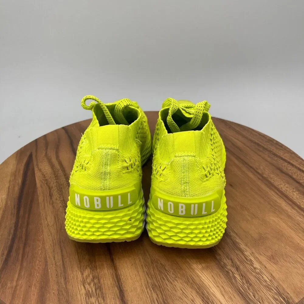 Nobull Shoes Womens Size 10 Neon Yellow Knit Running Comfort Walking Sneakers